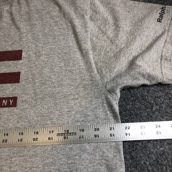 Vintage Polo Jeans Ralph Lauren Shirt Mens Medium Gray Short Sleeve Logo 90s Y2K - Picture 6 of 8